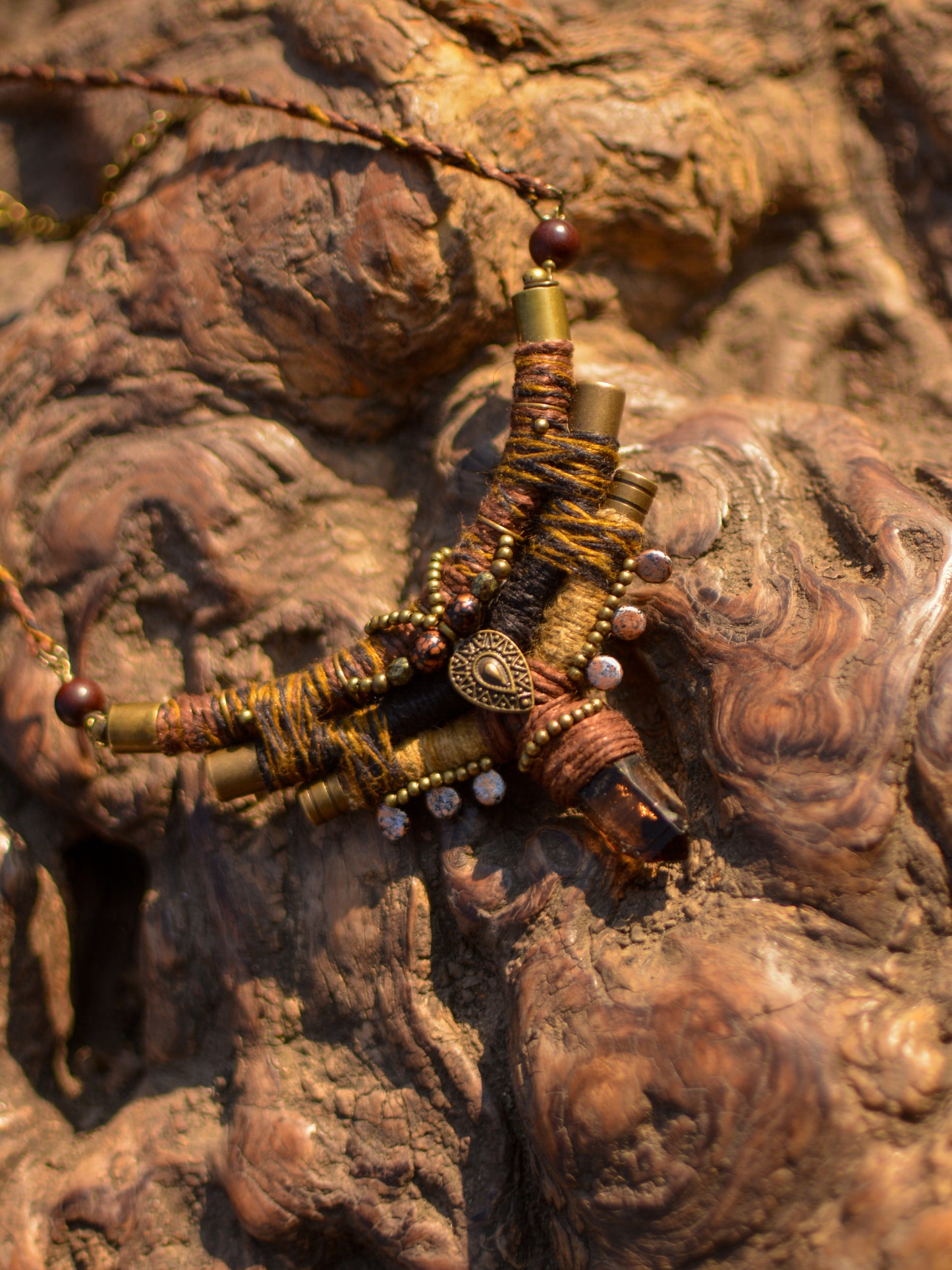 Mother Mud - Necklace with Smoky Quartz Crystal