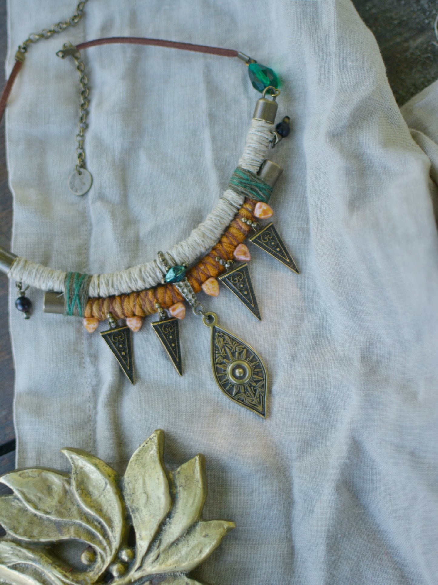 Boheme Joy Hemp and Linen Necklace