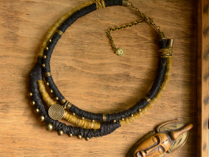 Terra Necklace with Plant Dyed Hemp