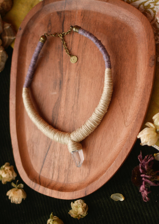 Simple Clear Crystal Chunky Necklace