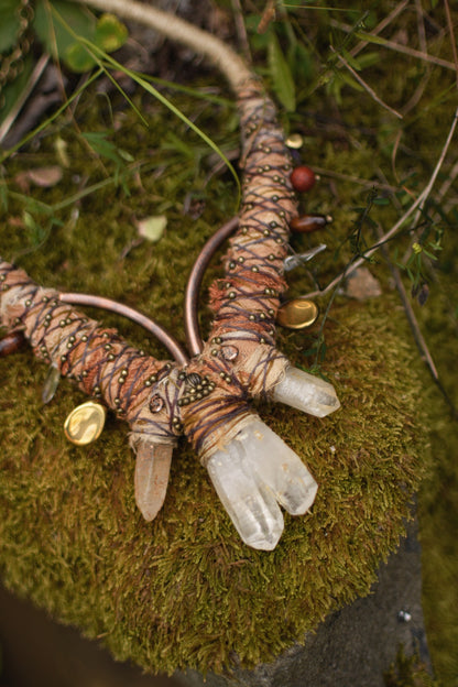 Afterlife  Necklace with Clear Crystals