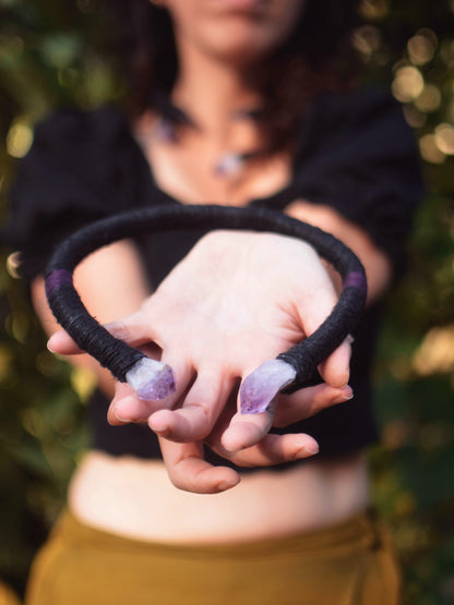 Amethyst Moon Choker - Black/Purple