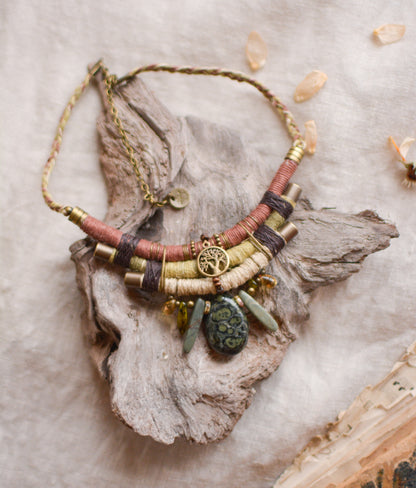 Terrakis Necklace with Kambaba Jasper and Jasper Sticks