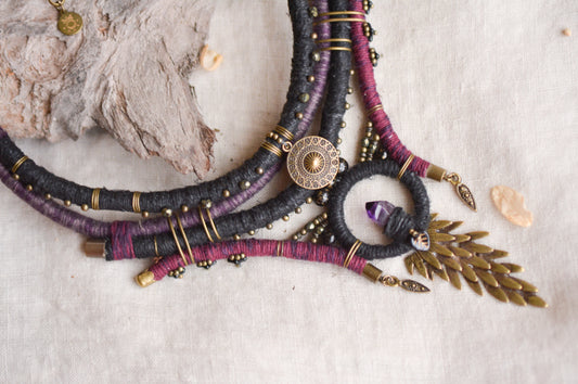 Vespera Necklace with Amethyst
