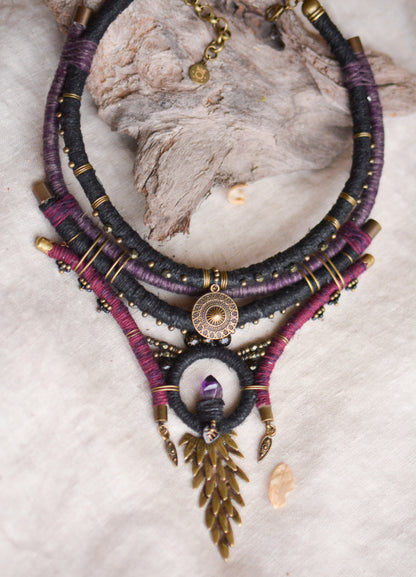 Vespera Necklace with Amethyst