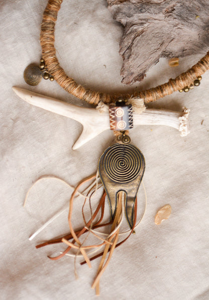Stagorn Necklace FOR MEN with Antler