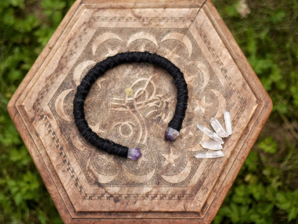 Nightfall Nexus - Moon Choker with Amethyst