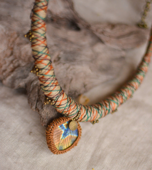 Labrisma Hemp Necklace with Labradorite