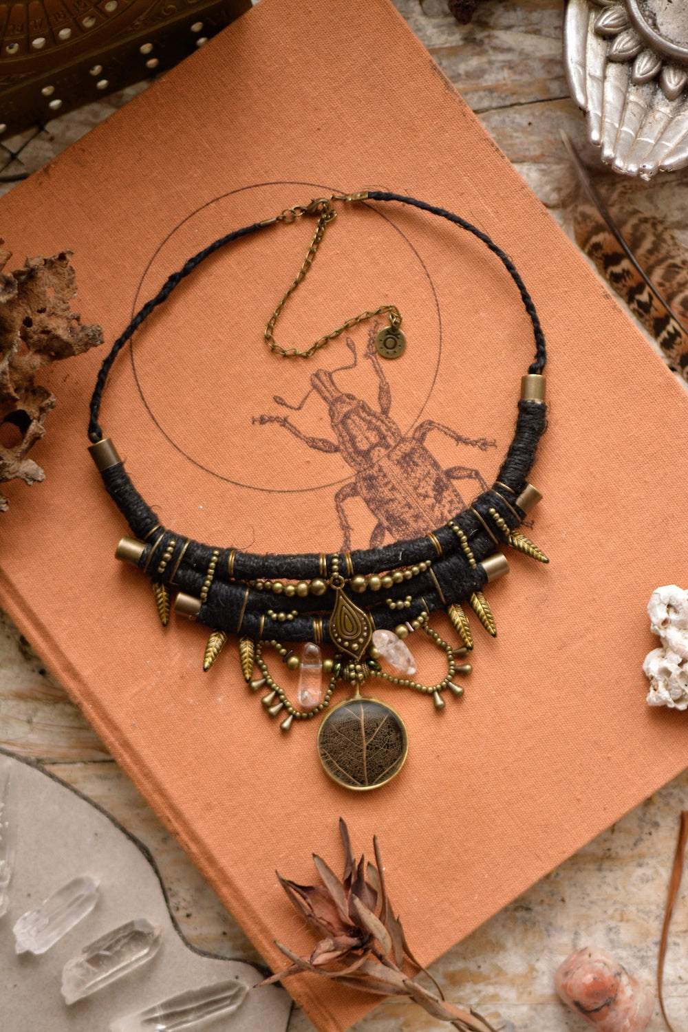 Nightfall Nexus - Hemp Necklace with ManoConcept Pendant