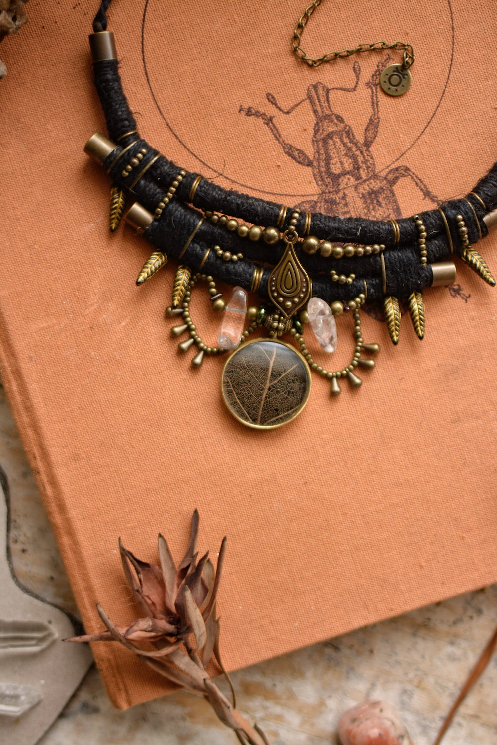 Nightfall Nexus - Hemp Necklace with ManoConcept Pendant