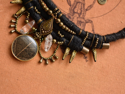 Nightfall Nexus - Hemp Necklace with ManoConcept Pendant