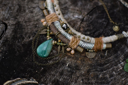 Necklace with Green Gary Jasper