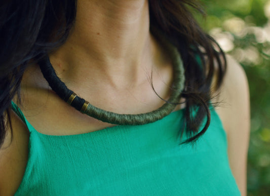 Witchy Hemp and Linen Necklace