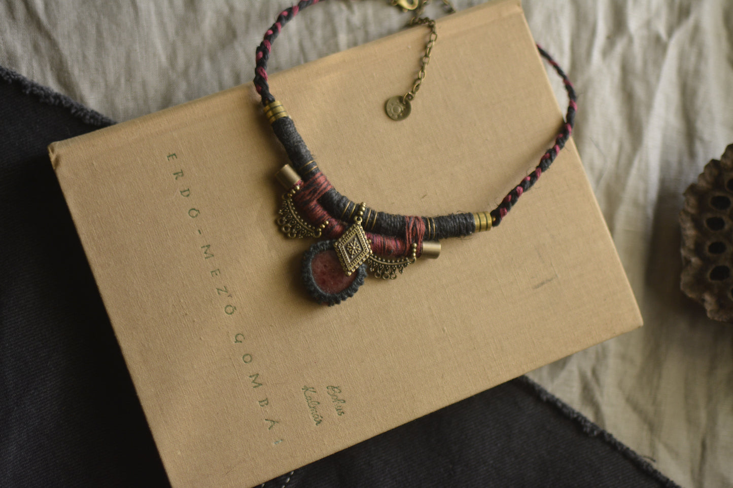 Rhodonite Hemp Necklace