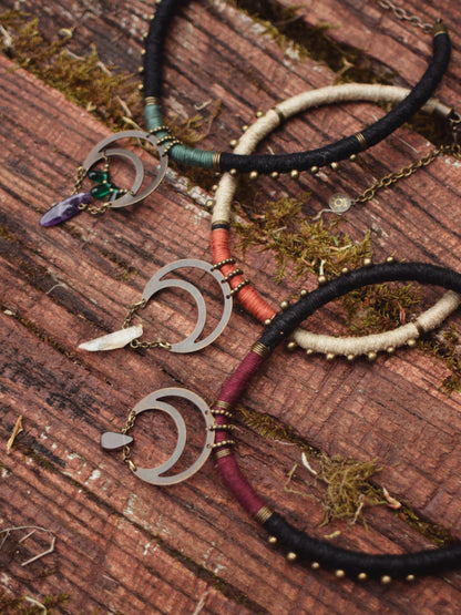 Under the Moon Necklace with Smoky Quartz