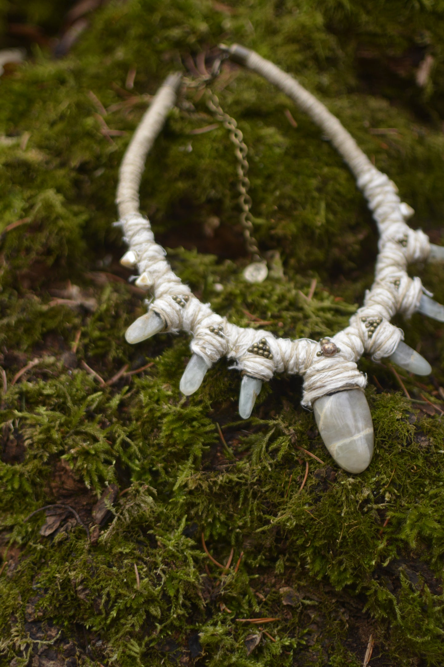 Divine Guidance Necklace with Green Moonstone