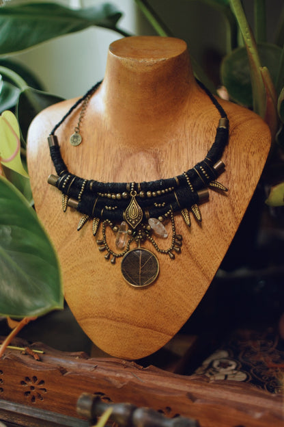 Nightfall Nexus - Hemp Necklace with ManoConcept Pendant