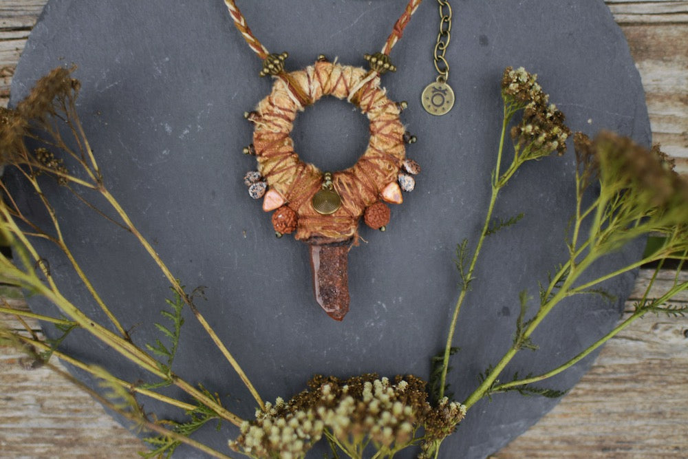 Afterlife Talisman with Rusty Quartz