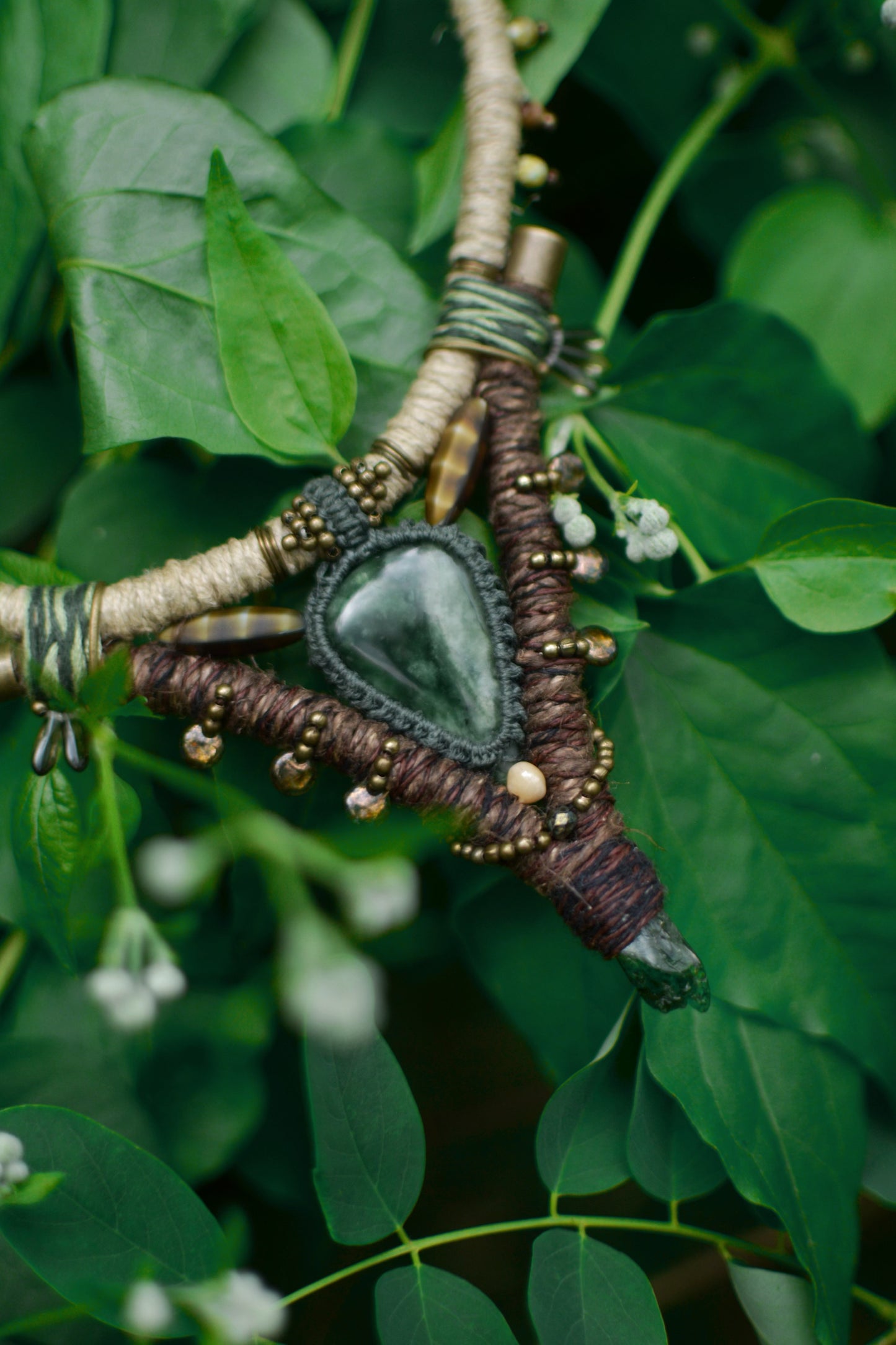 Summer Solstice Necklace with Aventurine and Chrome Diopside