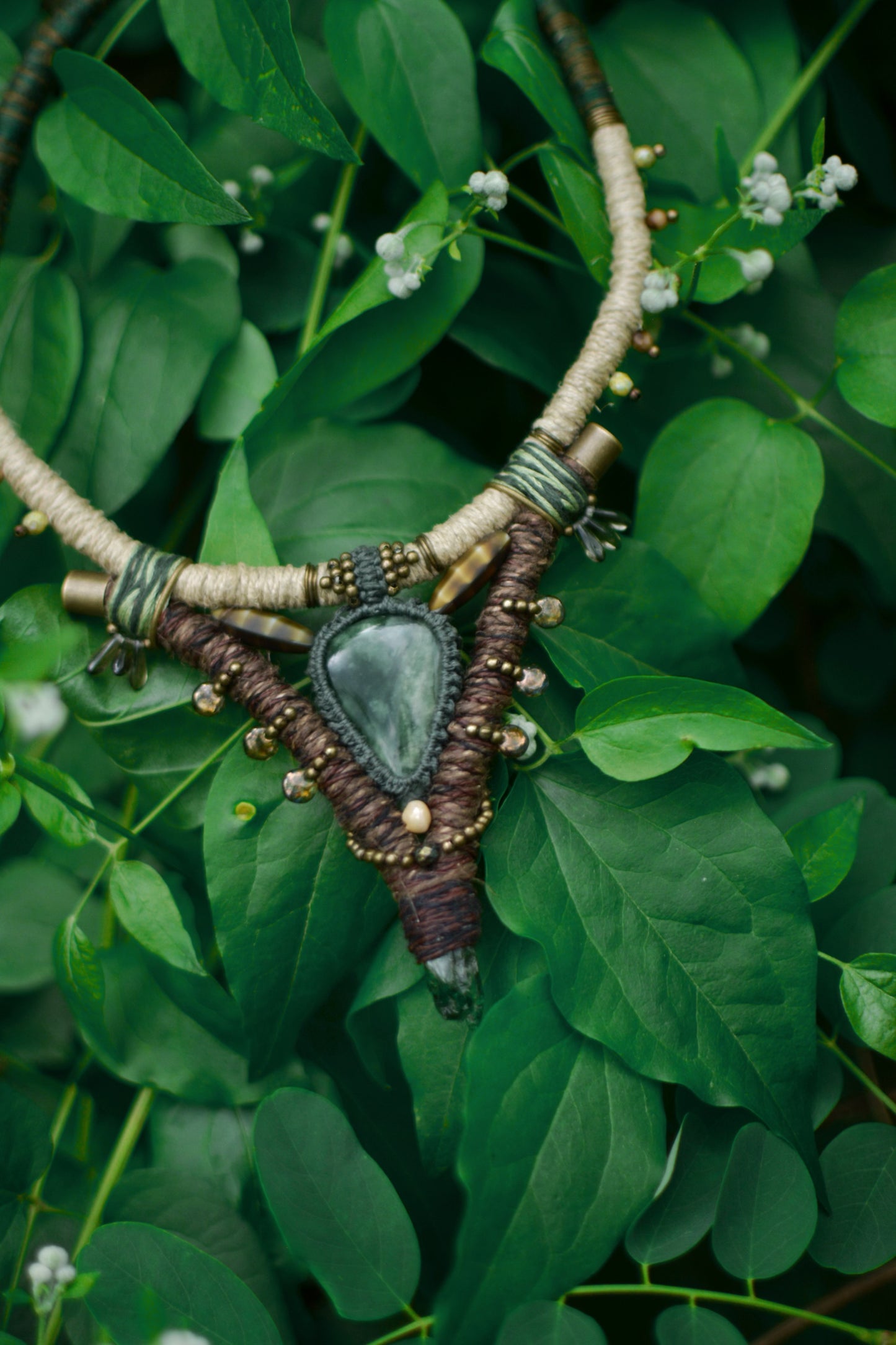 Summer Solstice Necklace with Aventurine and Chrome Diopside